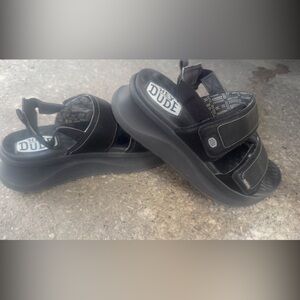 Hey Dude Black Delray Sandals